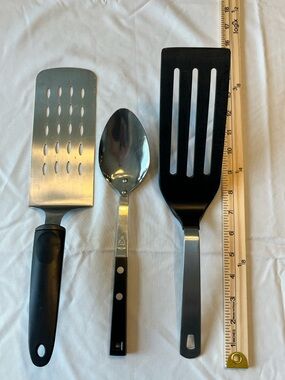 Kitchen Utensil Set Spatula Turner Spoon Metal Nylon USA AMCO